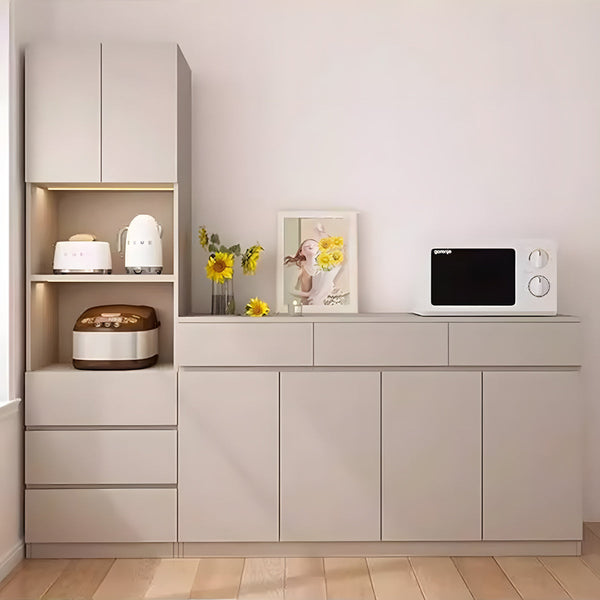 Modern Dust-Proof Sideboard Storage Cabinet with Drawers for Living Room & Kitchen